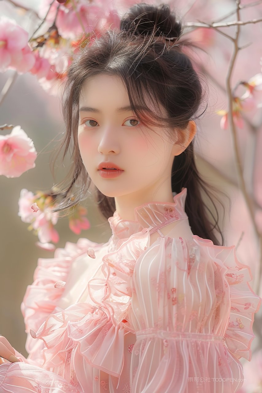 青春彩妆魅力年轻优美女性美女时尚清纯