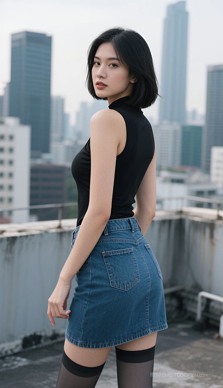 丝袜写真性感美腿妩媚短裙模特