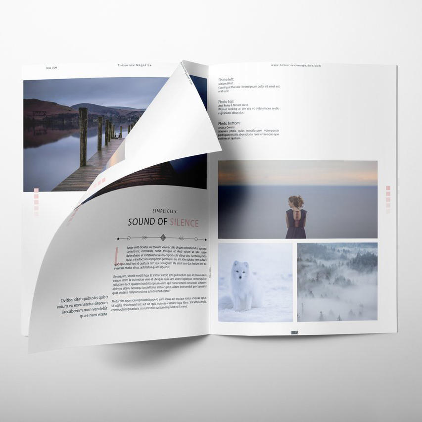 光影杂志创意画册骑马钉画册样机 (2)