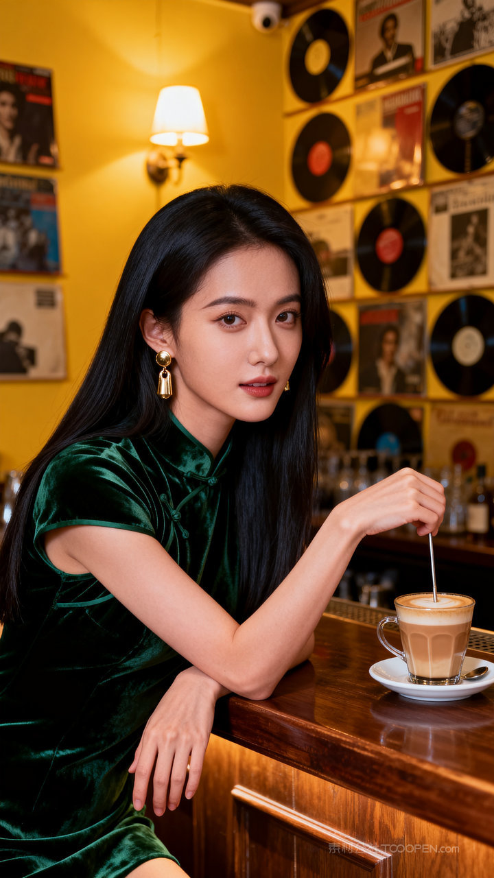 长腿模特性感气质美女女性古装旗袍