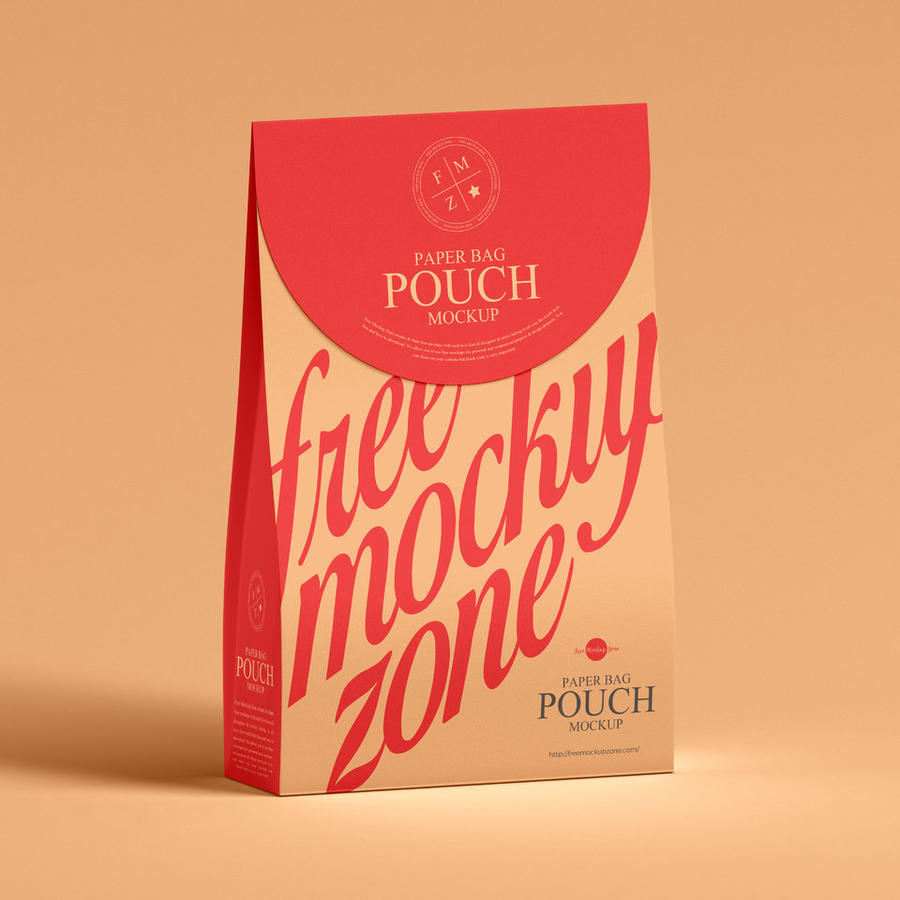 免费现代纸袋样机