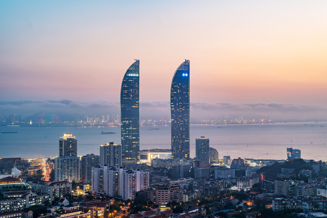 厦门地标双子塔