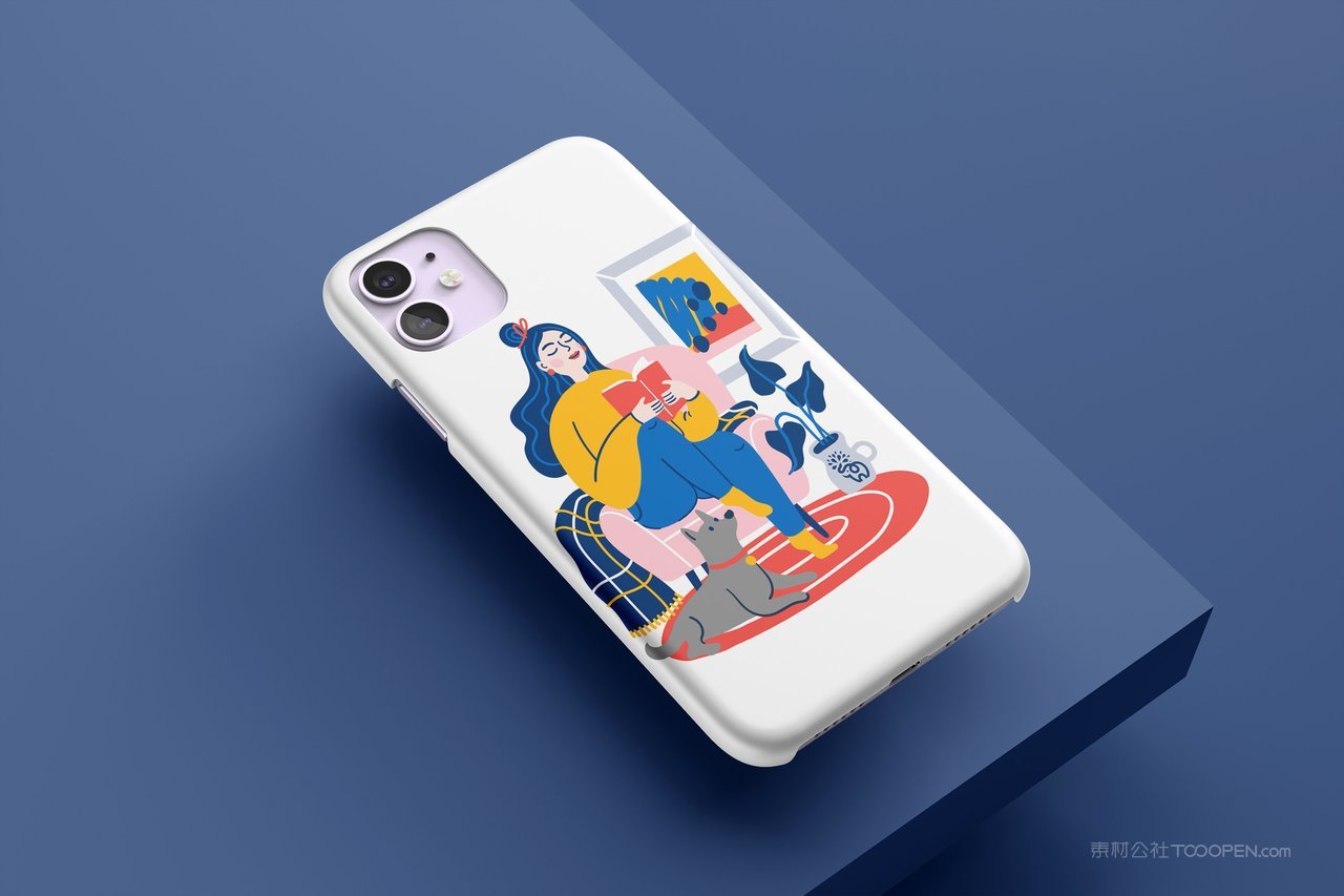 手机壳蓝色品牌vi展示贴图一键样机 (68)