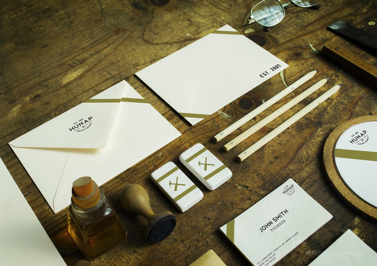 清新名片高档精致办公用品品牌vi贴图 (5)