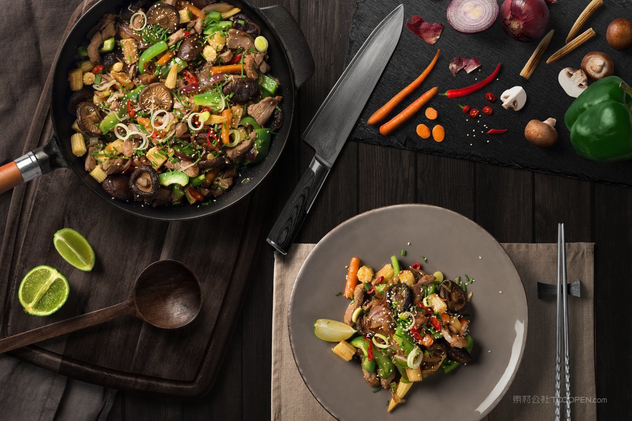 牛排西餐餐具样机模板 (36)