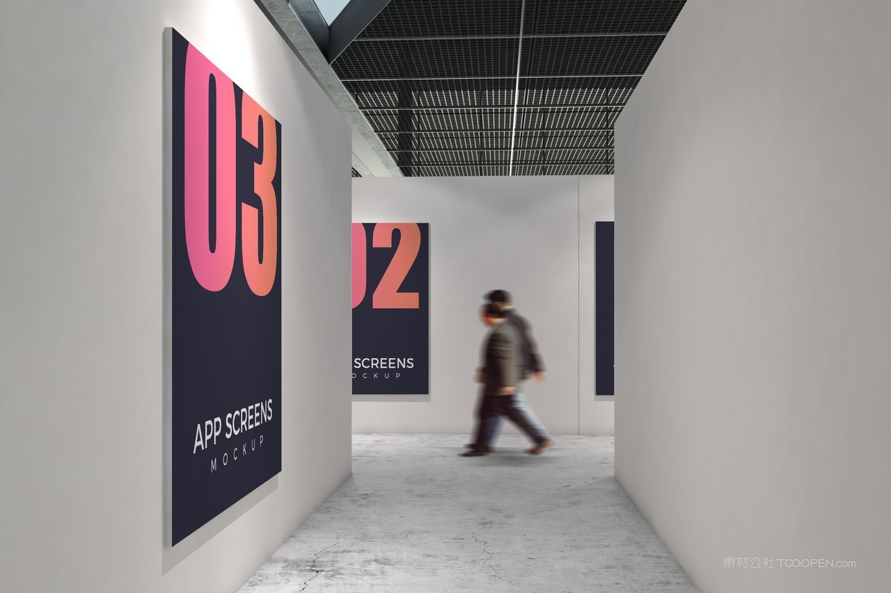 【1275期】渐变紫展厅展会海报样机 (20)