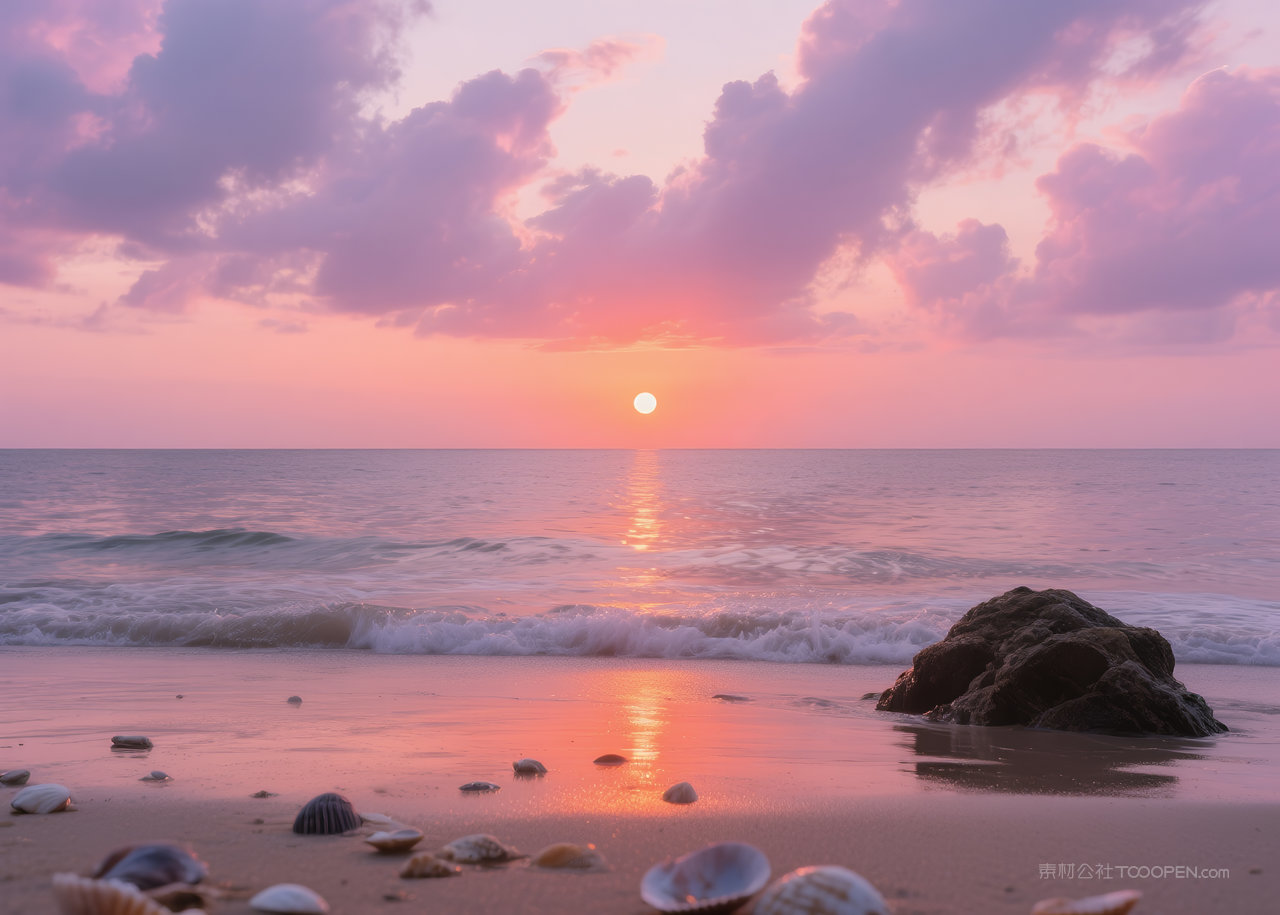 自然美丽唯美日出天空风景云层云彩风光
