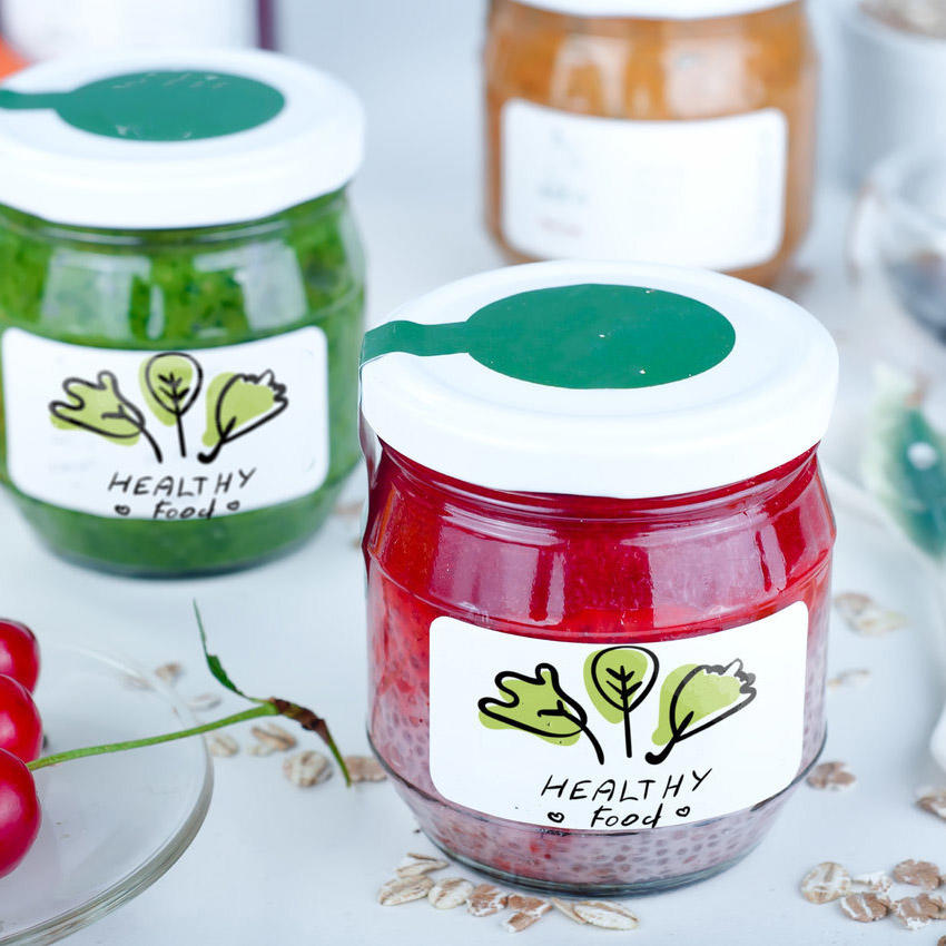 果酱玻璃瓶标签样机