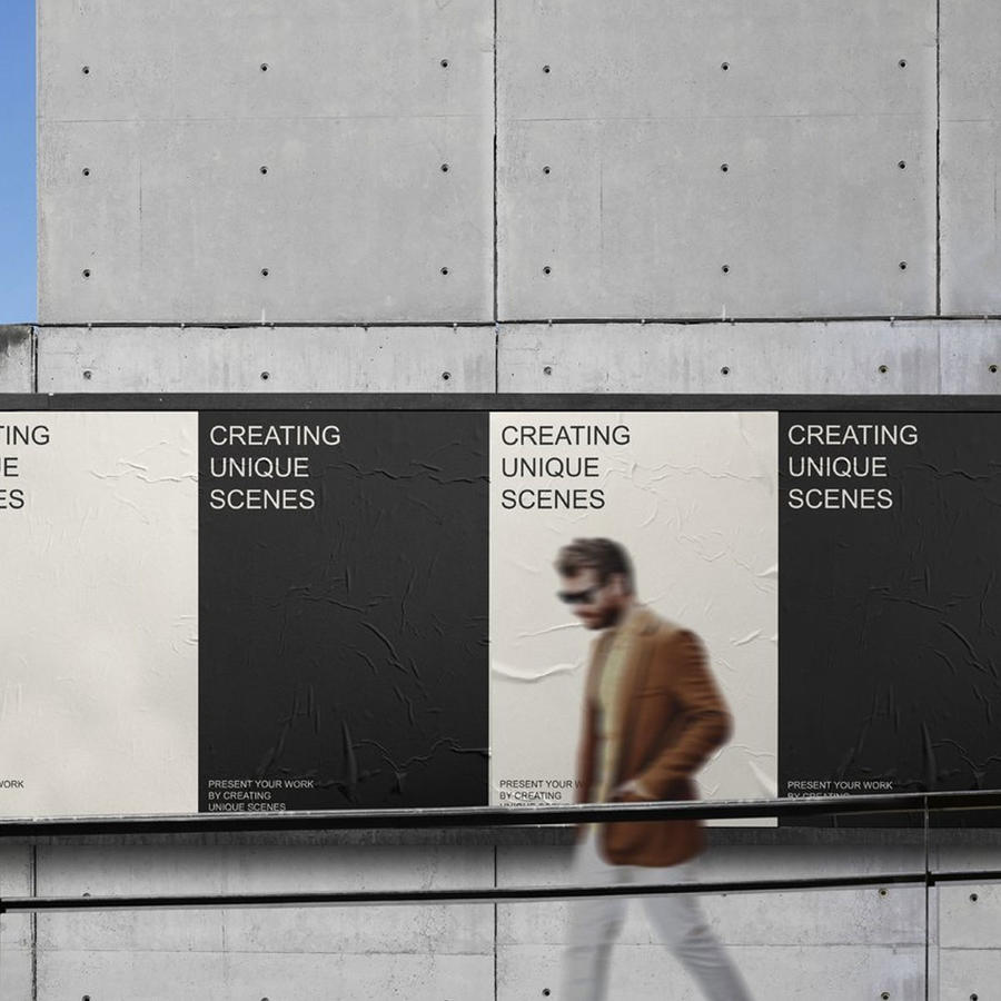 墙体海报展示样机