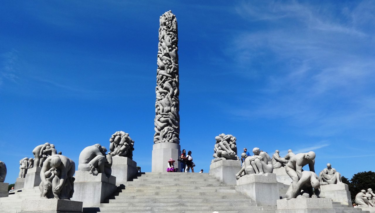 挪威奥斯陆雕塑公园生命之柱