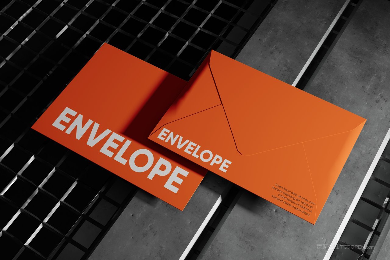 信封正反面样机