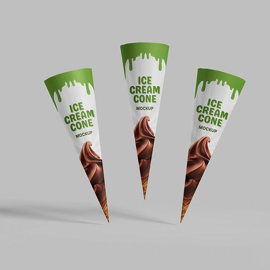 蛋卷冰淇淋样机