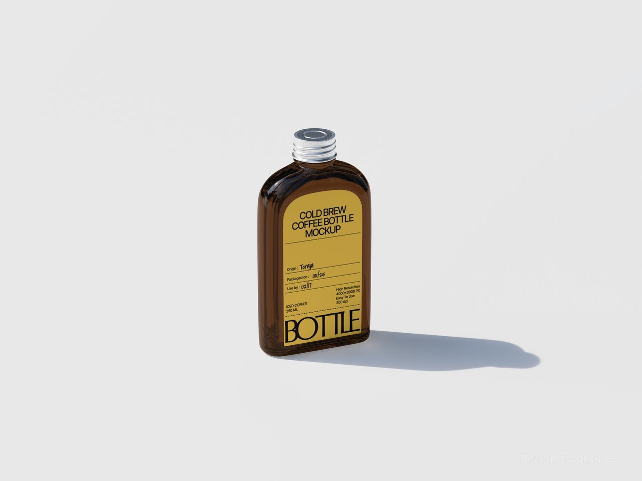 冷冲泡咖啡瓶样机