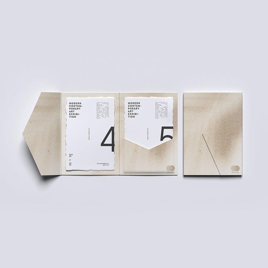 文件夹a4传单样机