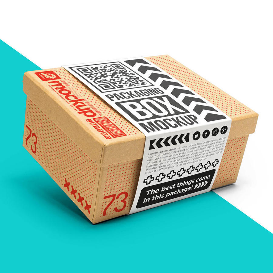 纸箱贴纸标签样机