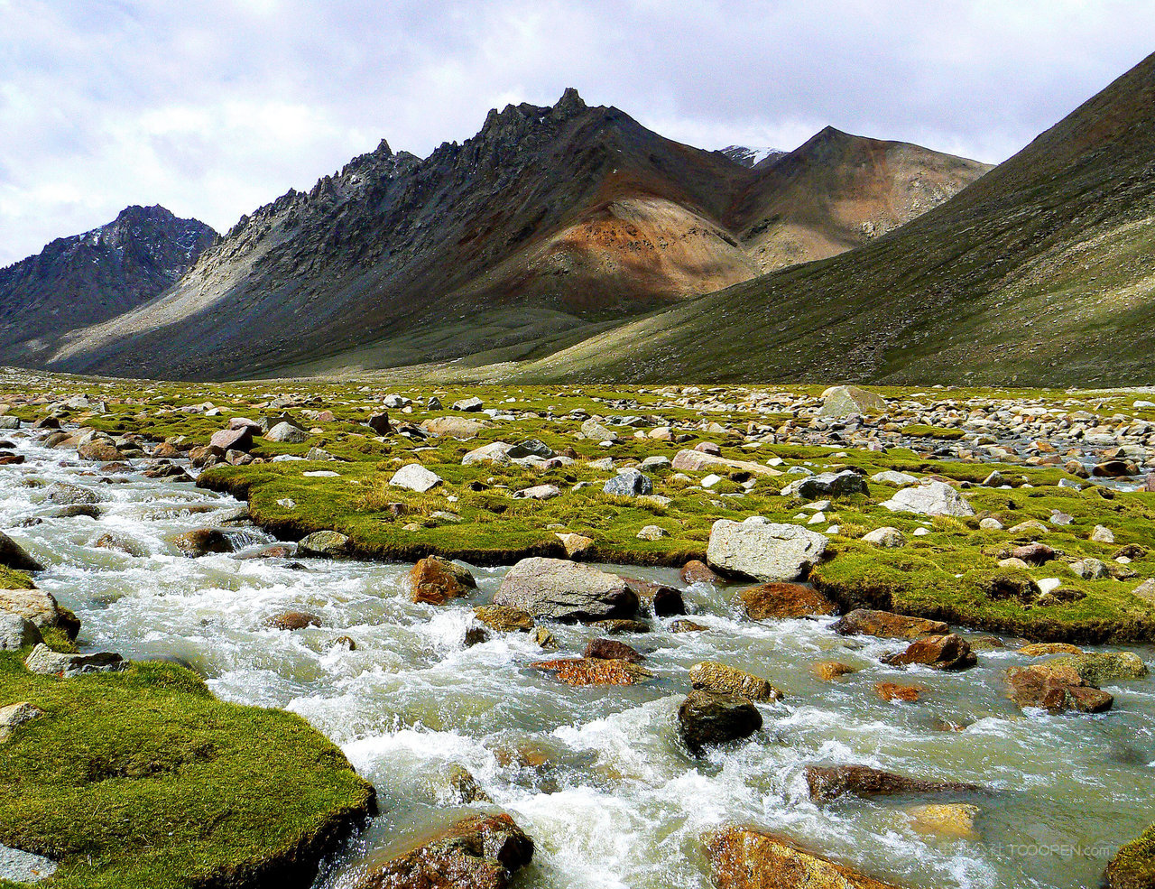 西藏风光河流山脉
