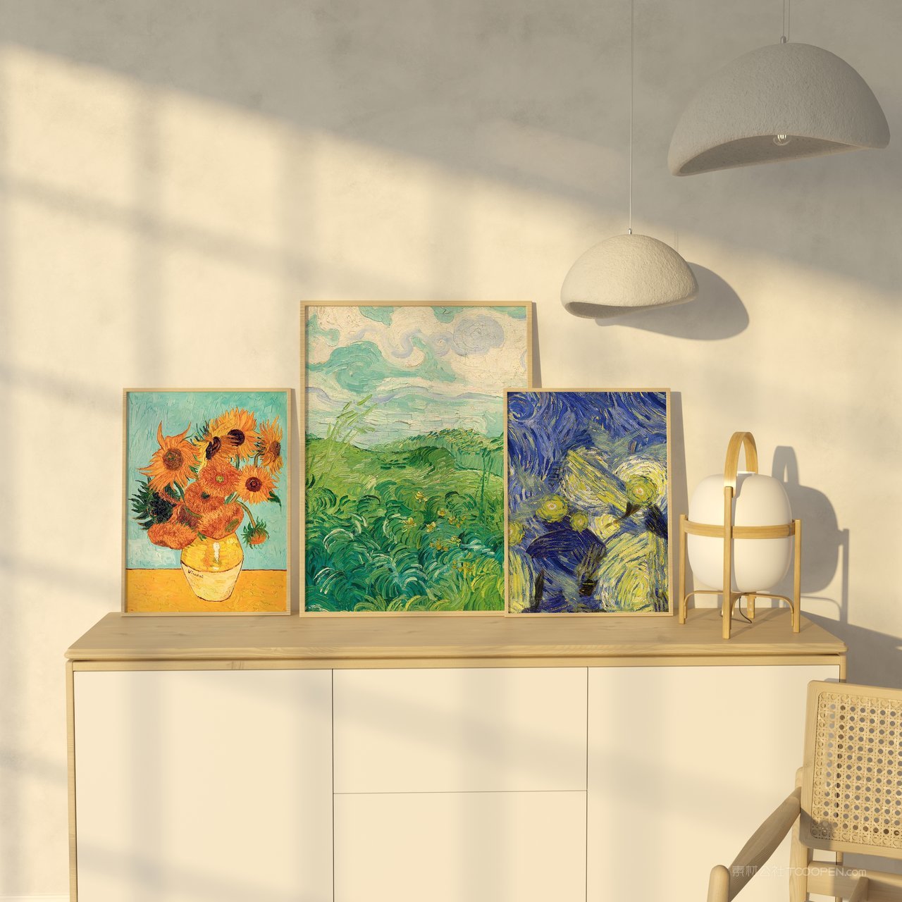 【1289期】艺术挂画室内场景展示样机 (6)