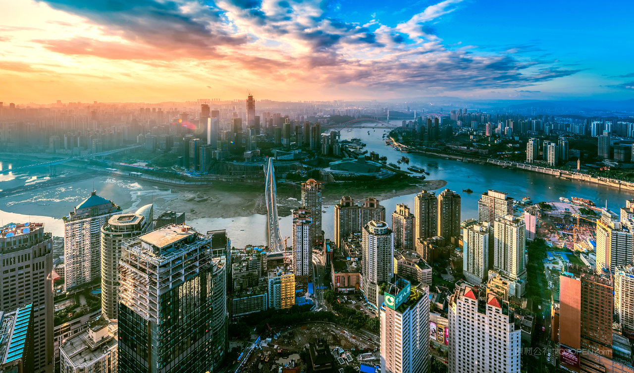 重庆城市风景画图片