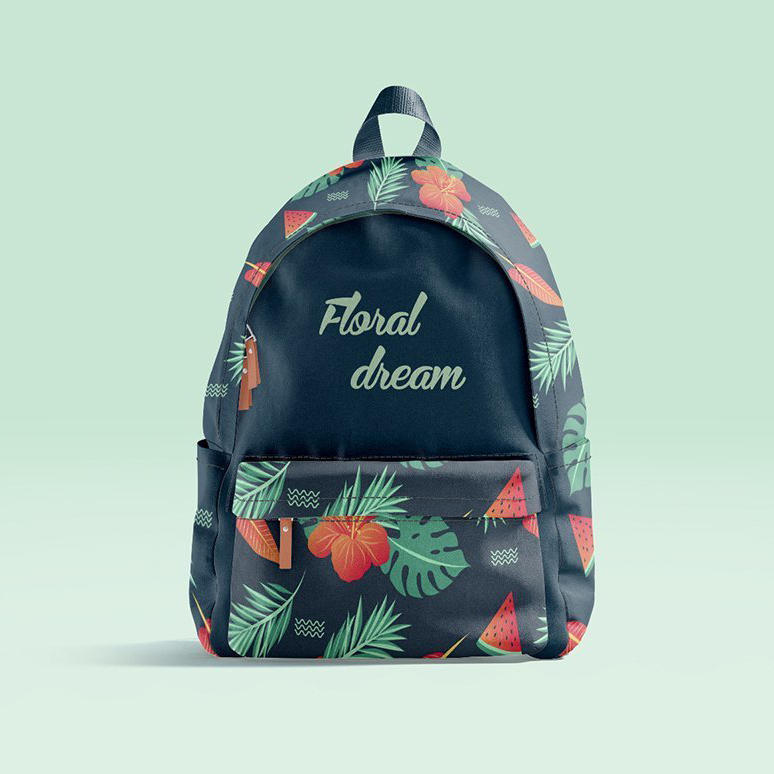 女式背包印花图案样机