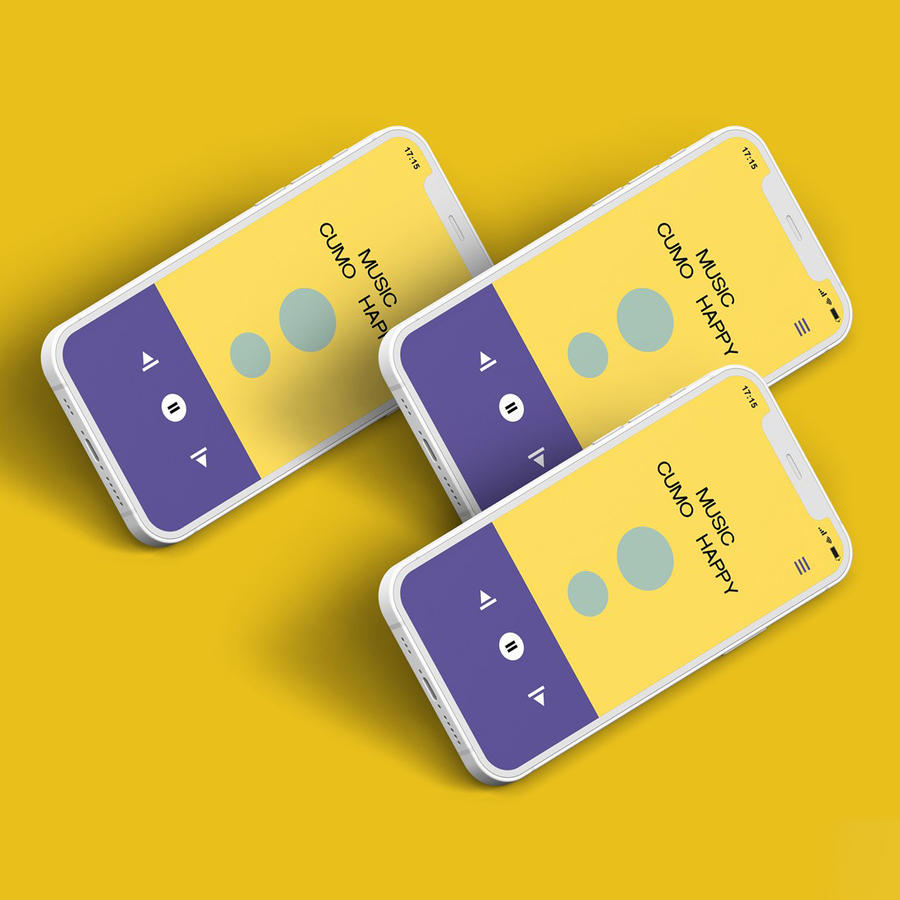 创意大气手机界面贴图样机