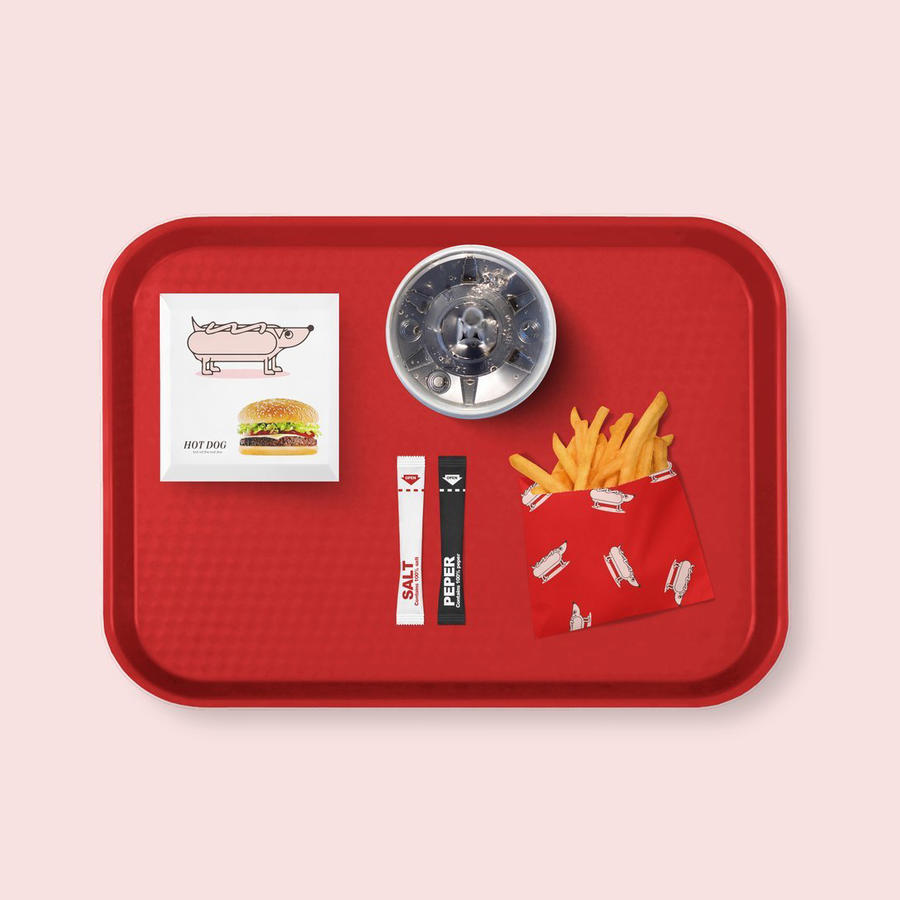 餐饮品牌餐盘纸巾汉堡披萨快餐vi形象样机 (18)