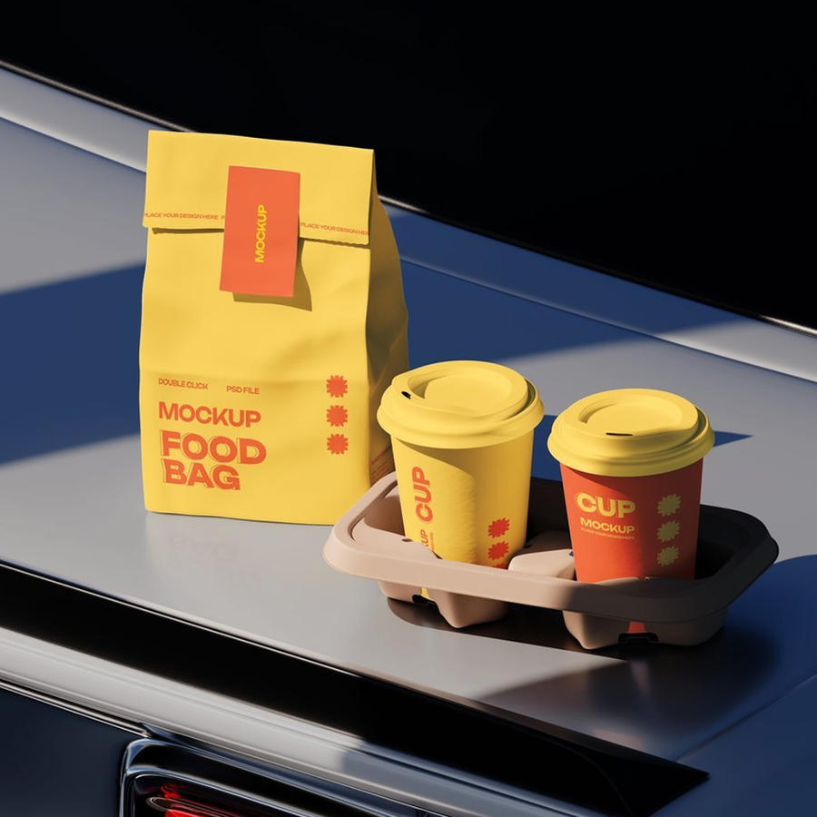 咖啡杯杯外卖包装样机