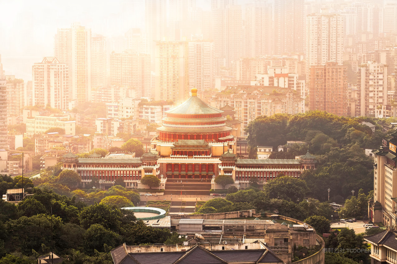 重庆城市建筑风景画
