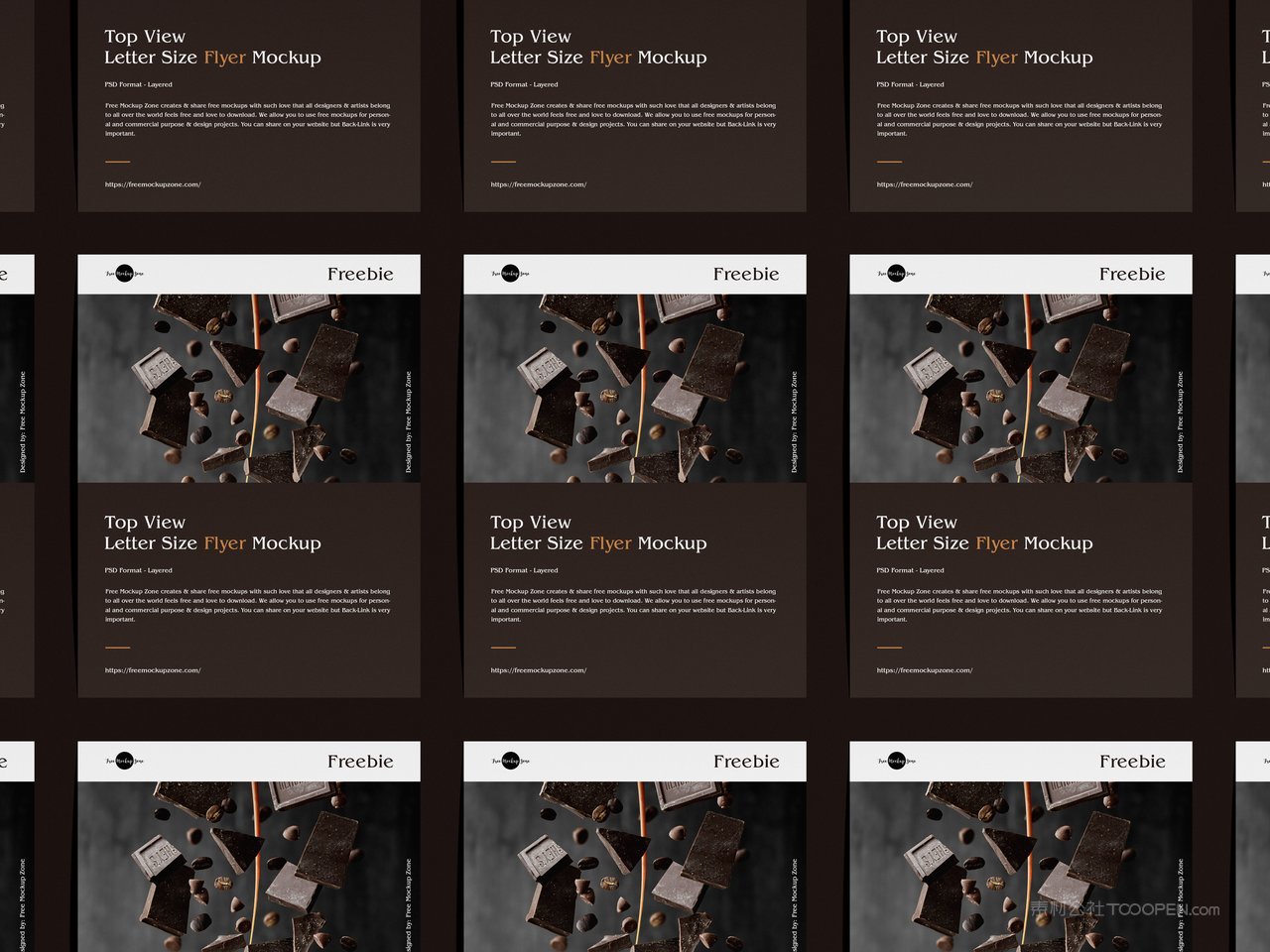 顶视图传单样机