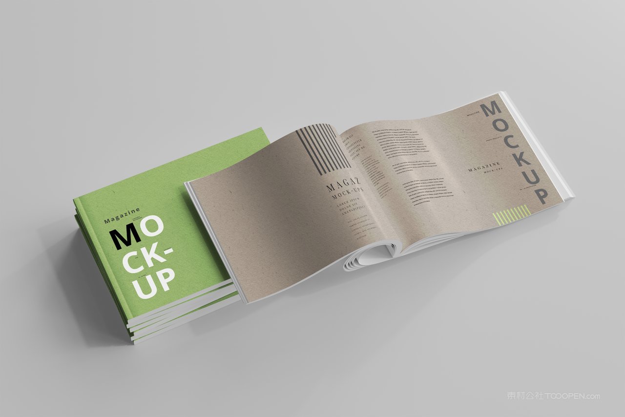 【1256期】杂志横板a4胶装书籍画册样机 (8)