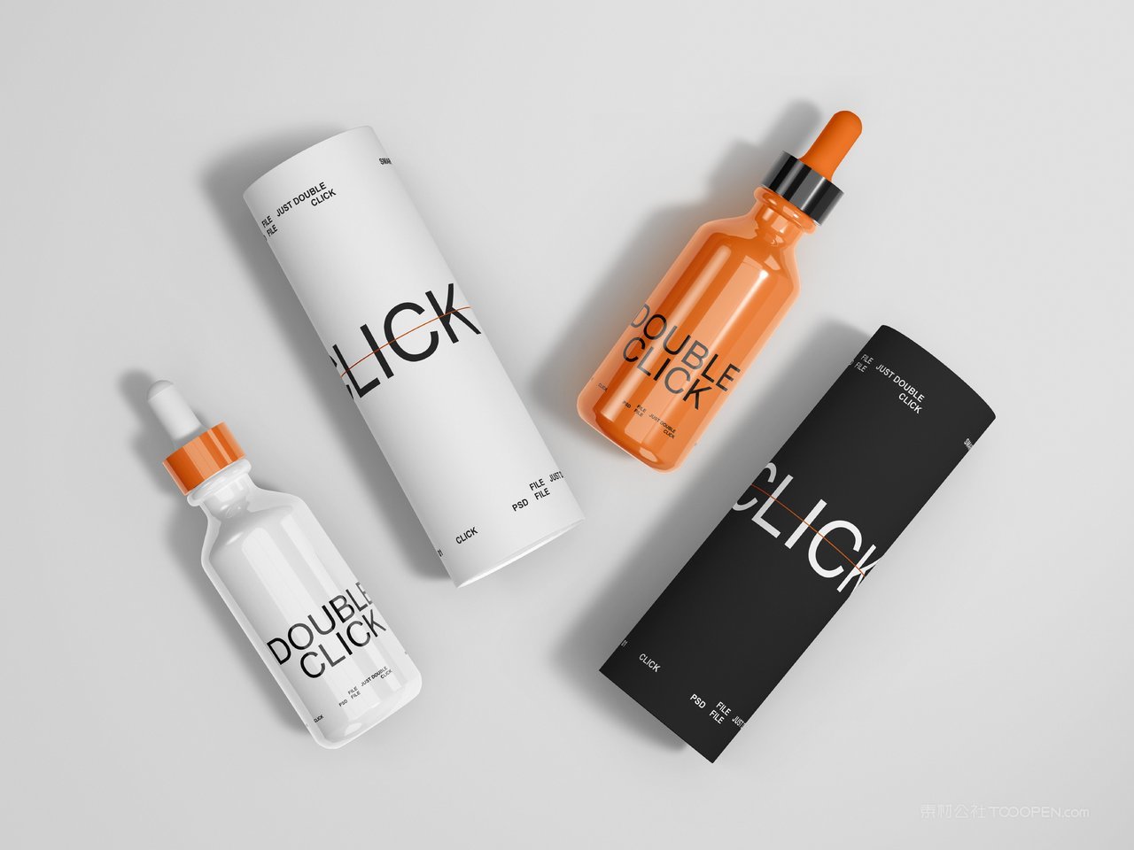 玻璃瓶和纸筒样机