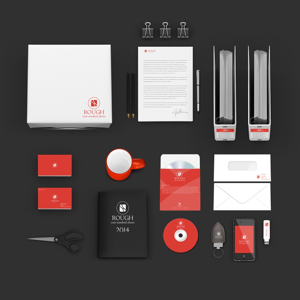 红色调高档VI设计模板