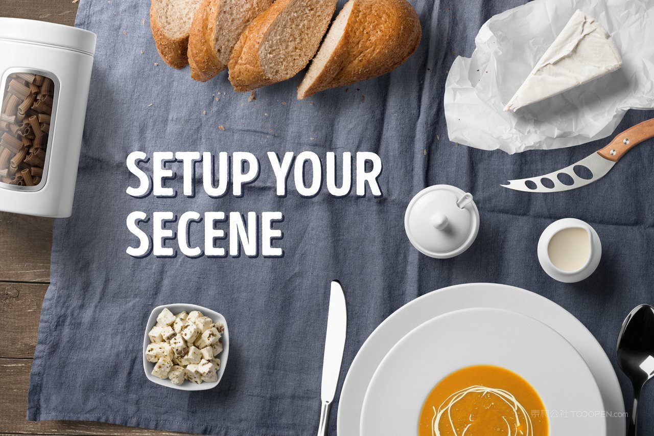 牛排西餐餐具样机模板 (25)