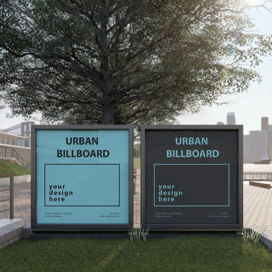 指引图广告牌样机