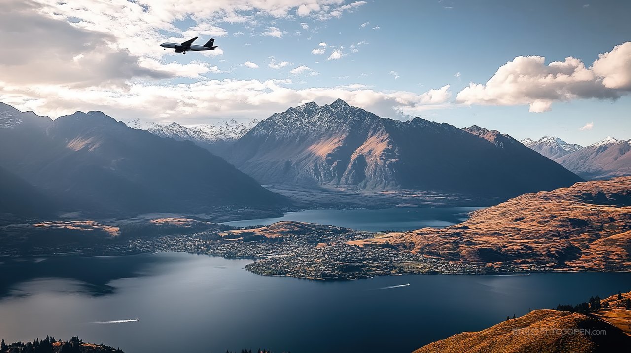 山脉唯美宁静自然风景山峰天空景色群山