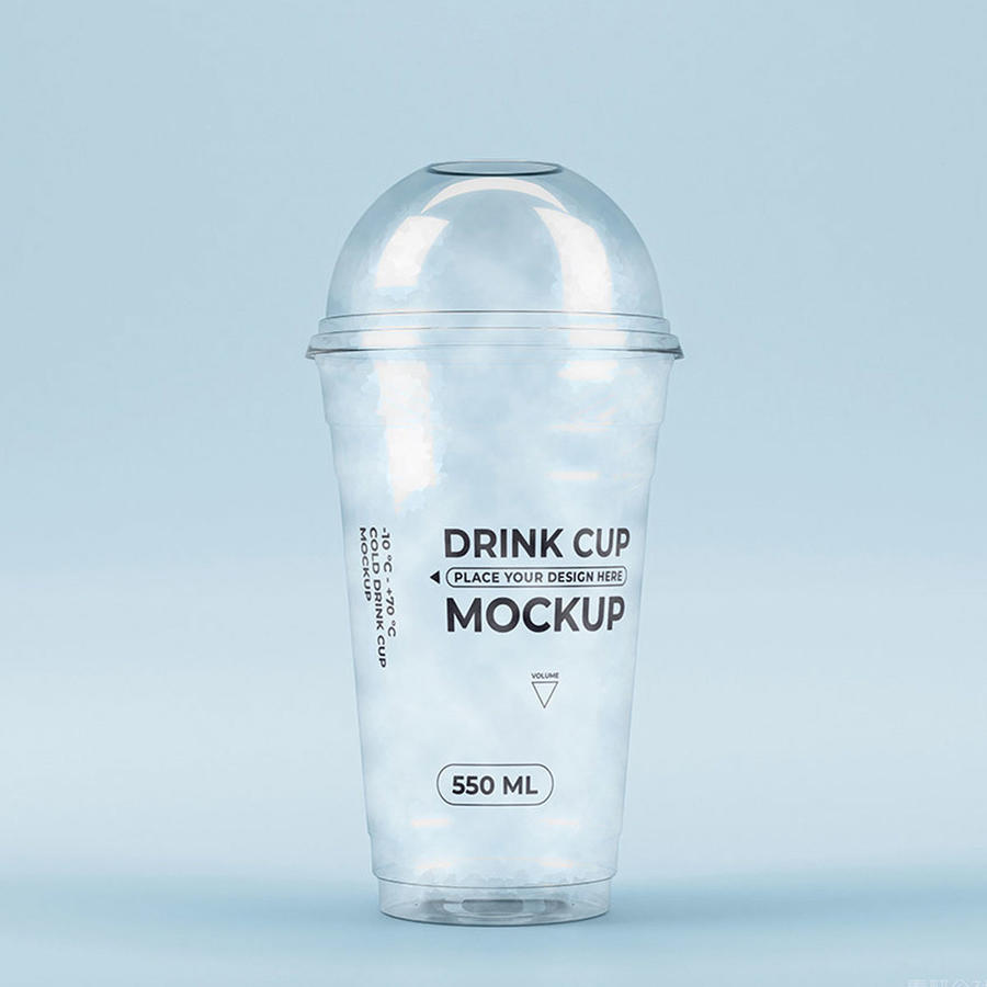 【1249期】一次性透明奶茶杯子样机 (10)