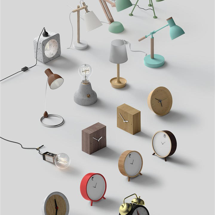 艺术灯台灯闹钟样机