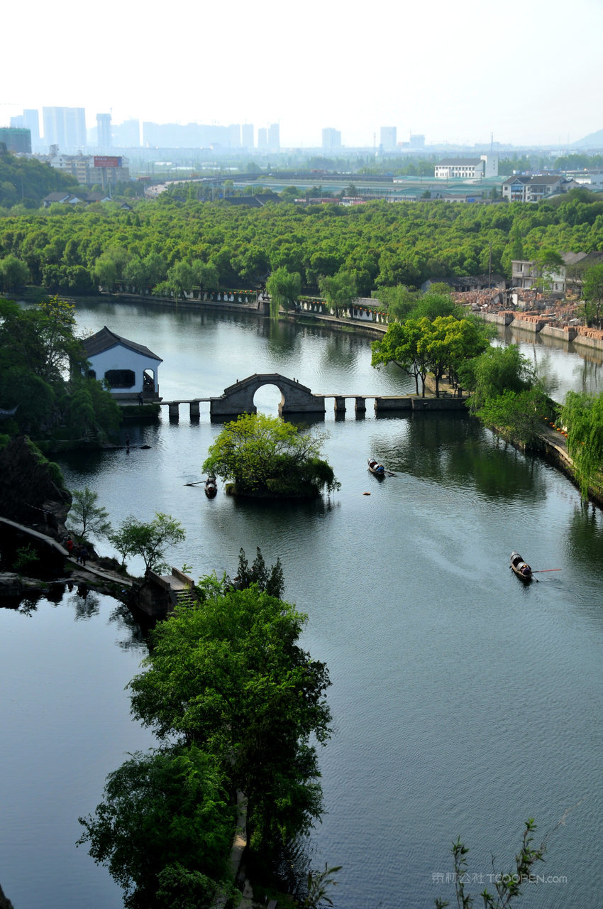 绍兴东湖风景画图片