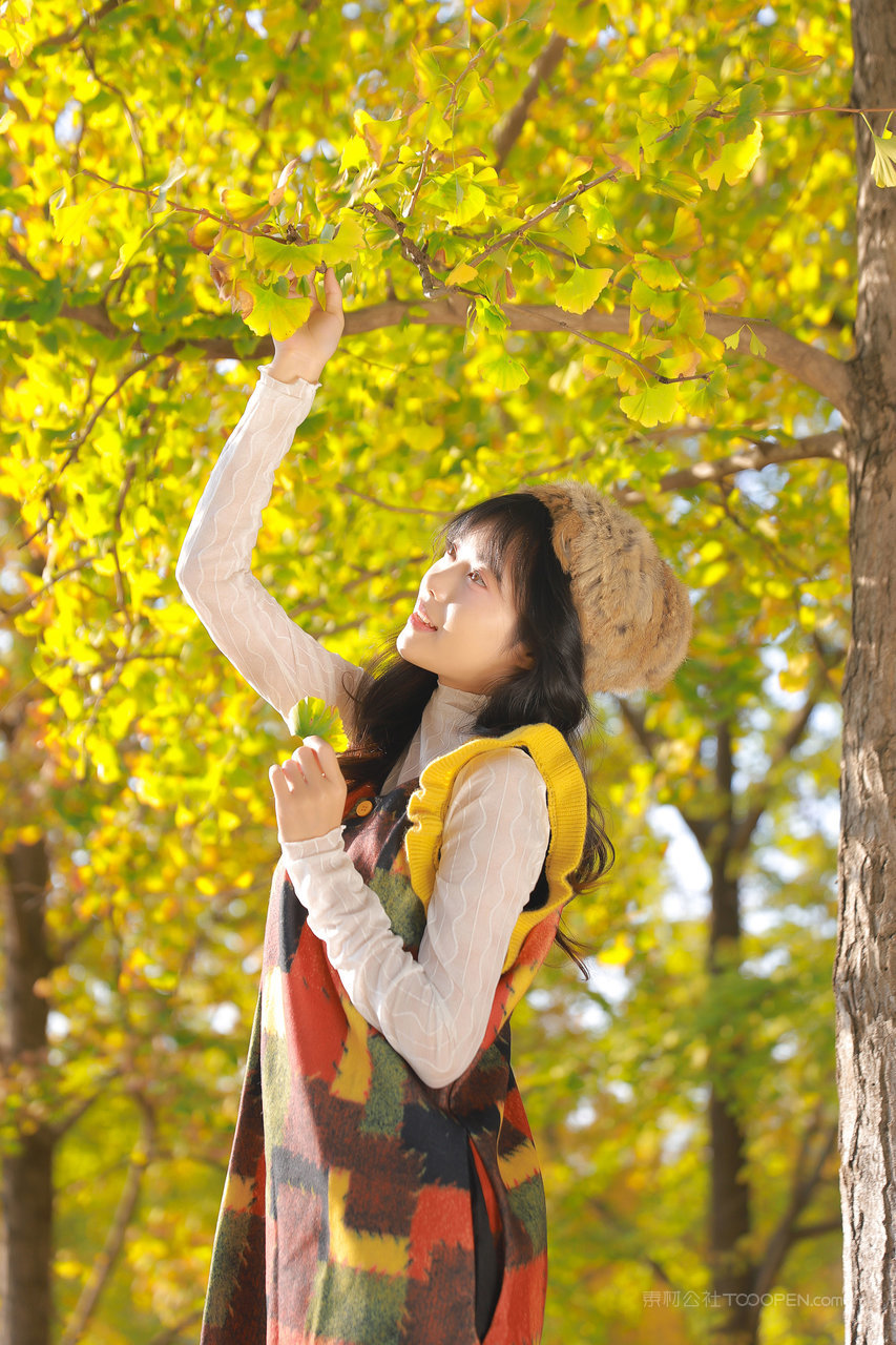秋日私语美女唯美图片