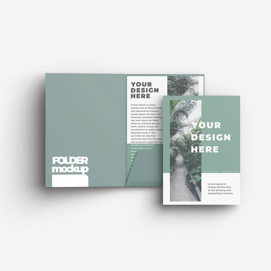 宣传单张文件袋样机