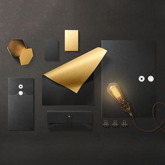 金色办公用品样机