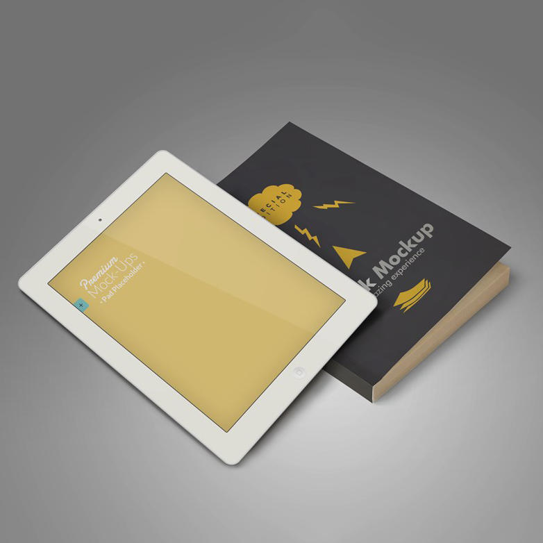 书本和电脑样机