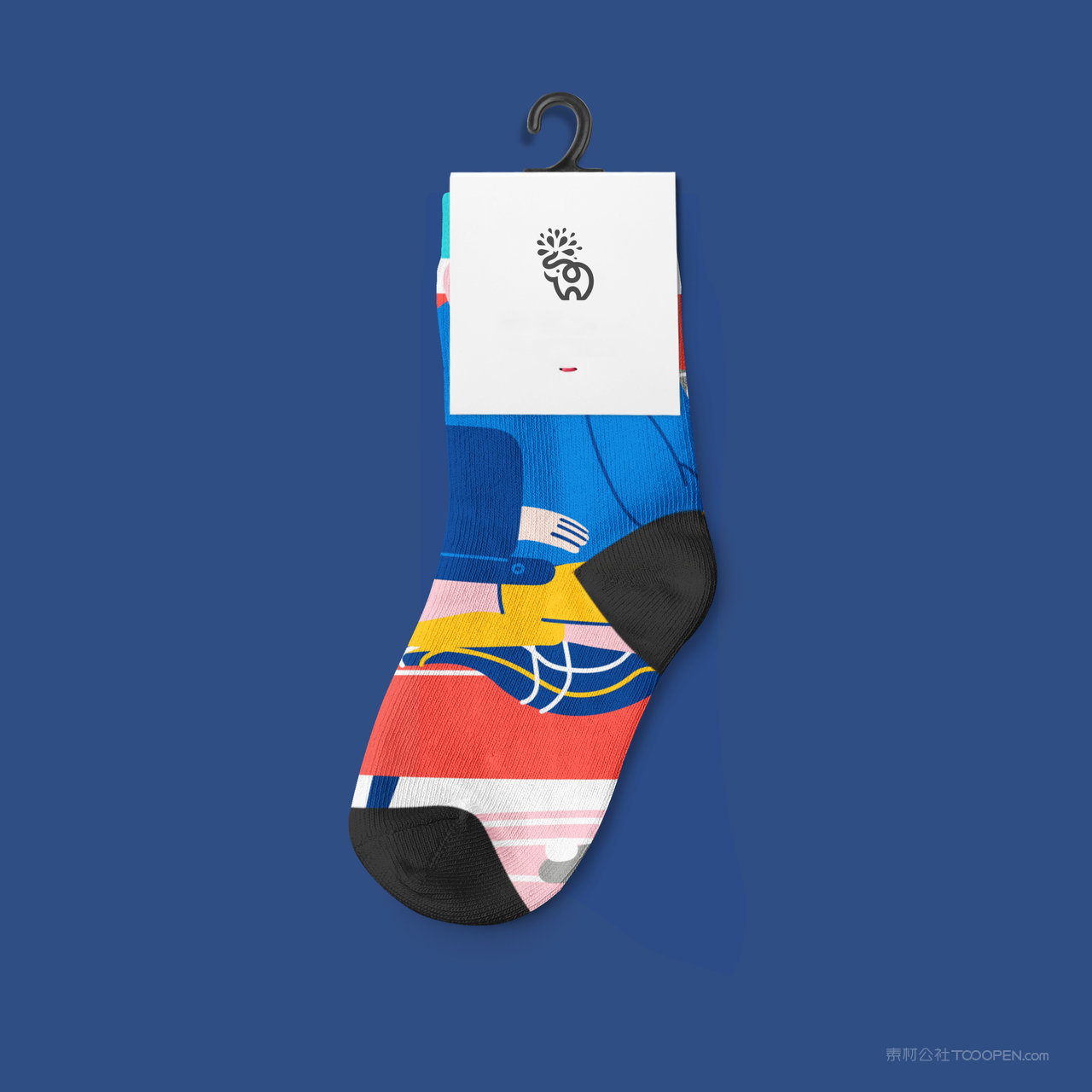 袜子白色品牌vi展示贴图一键样机