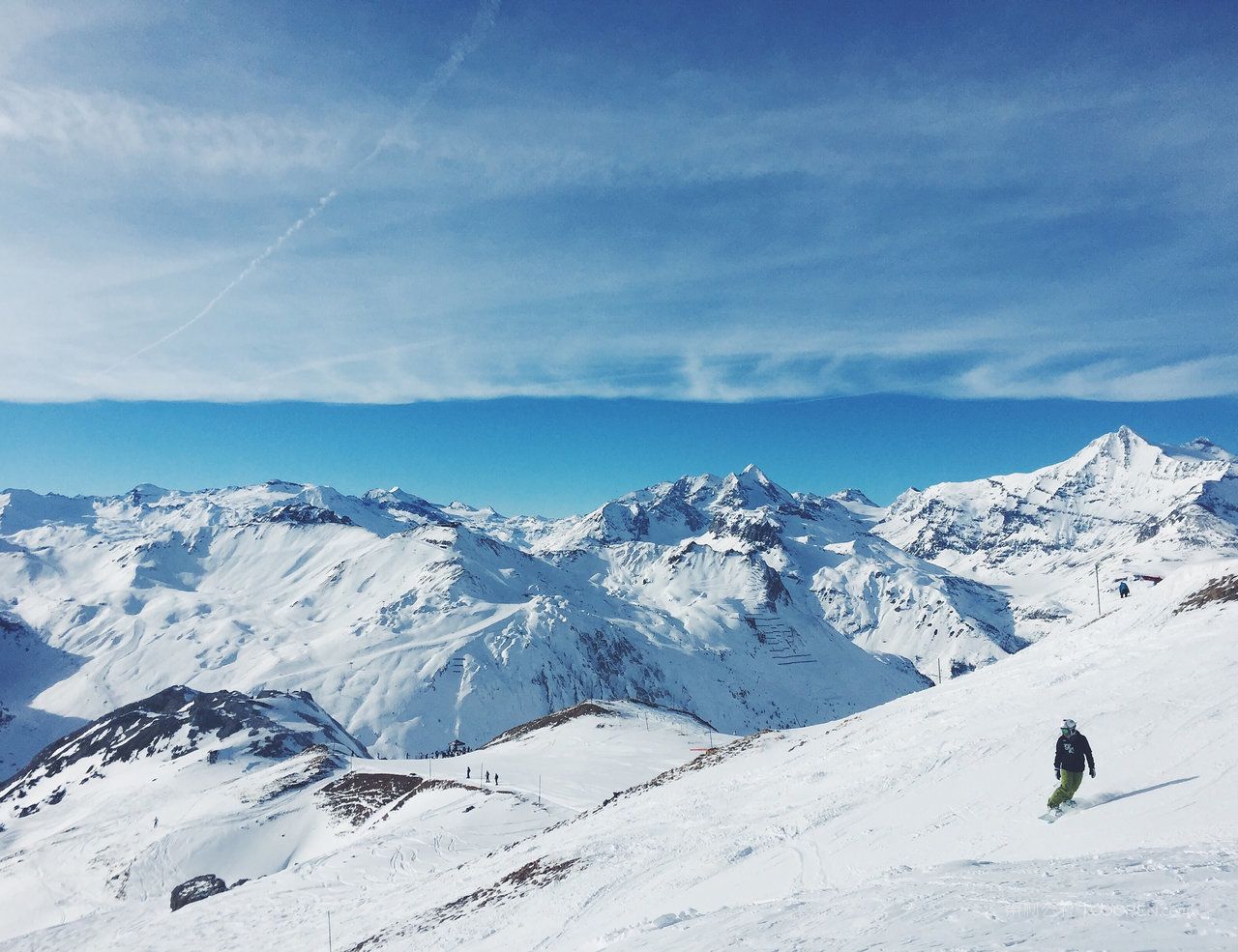 高清山脉雪山风景画图片