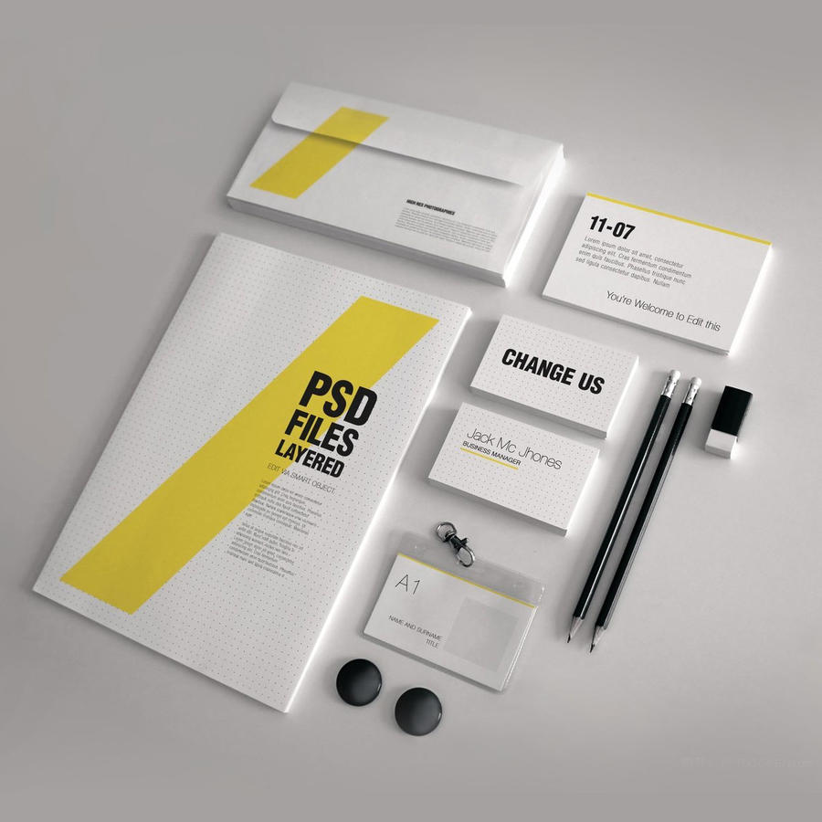 【1271期】柠檬黄公司办公品牌vi样机 (4)
