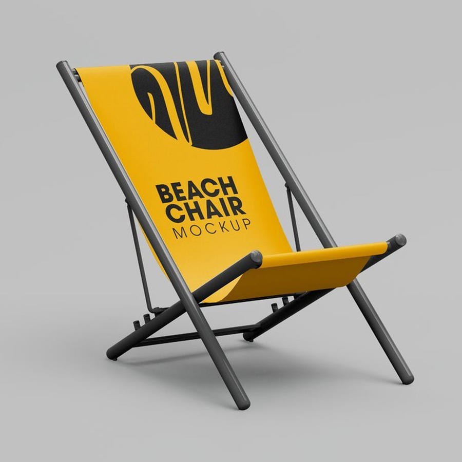 沙滩靠椅椅子样机