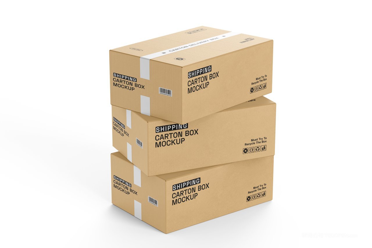 牛皮纸外箱纸箱叠堆样机