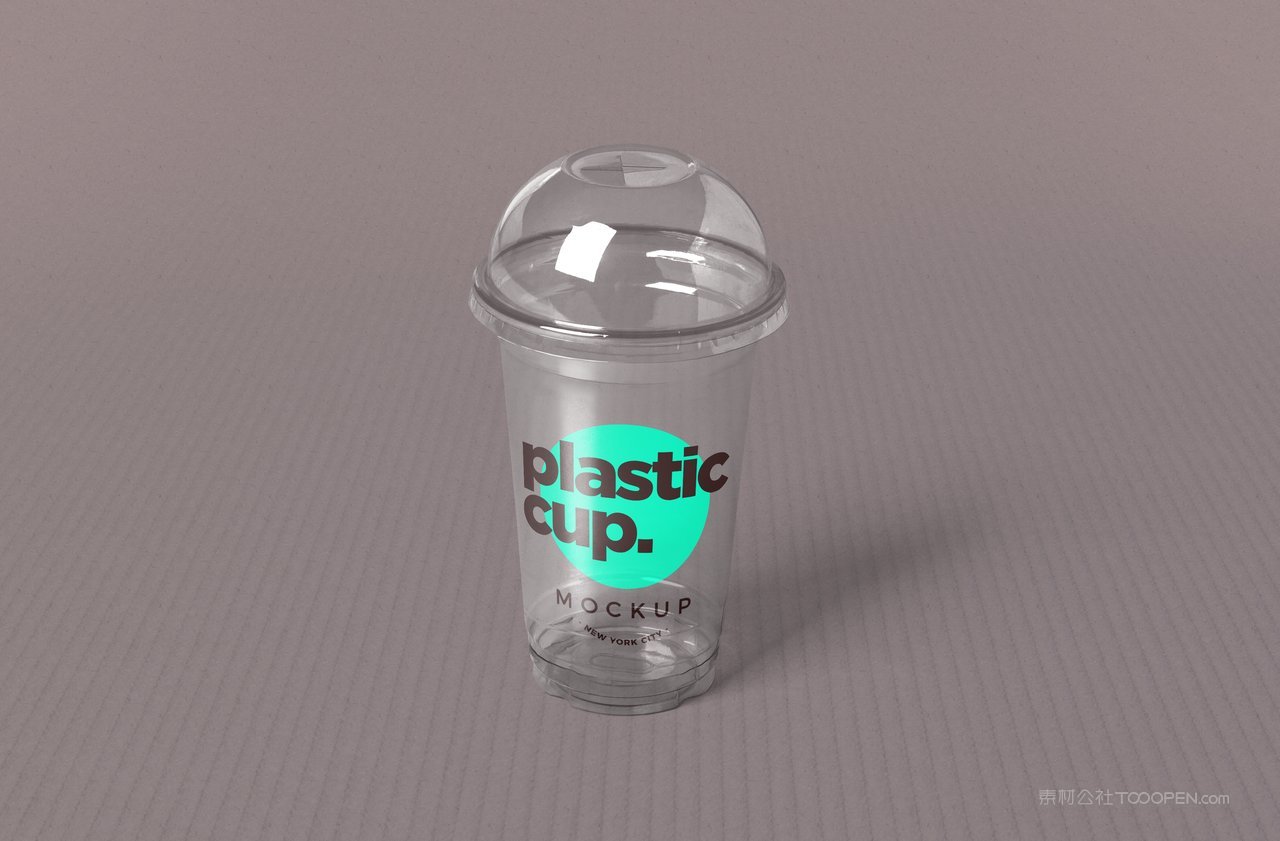 长透明塑料杯样机