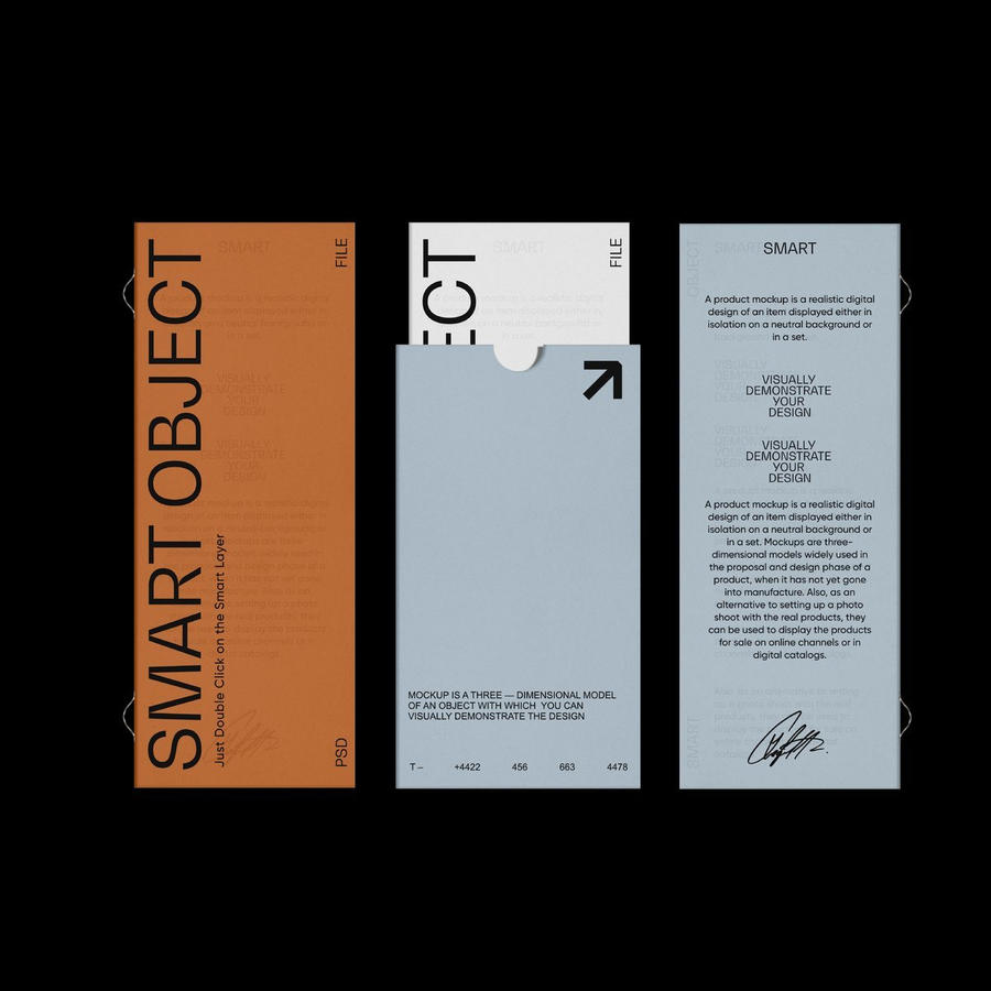 小册子卡片样机