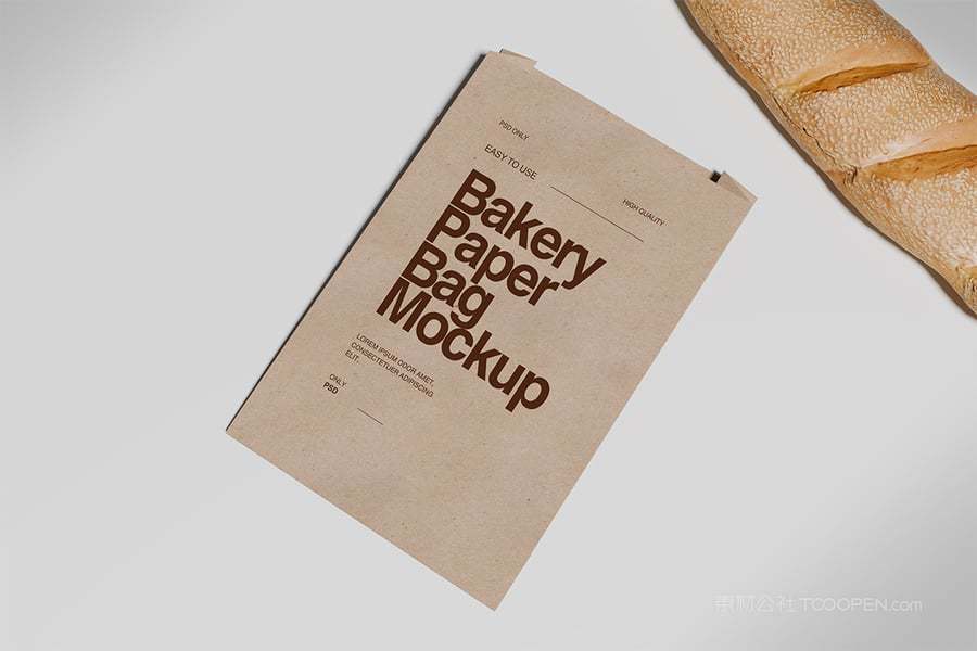面包店纸袋样机