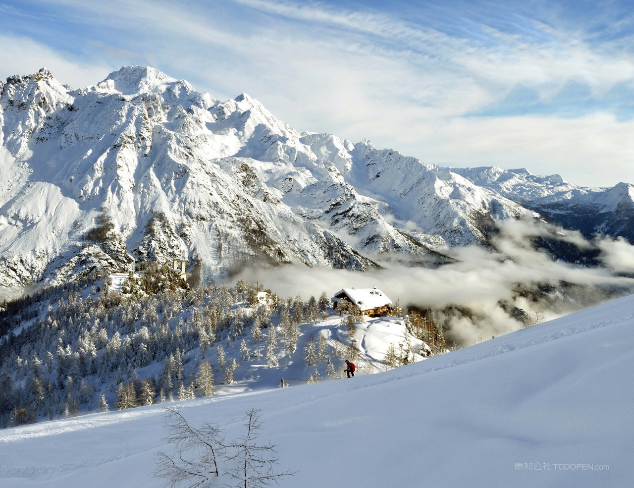 高清雪山雪景摄影图片